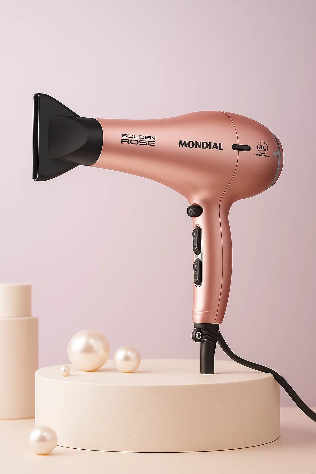 Secador Mondial Golden Rose 2000W – Íon, Tourmaline, Jato Frio