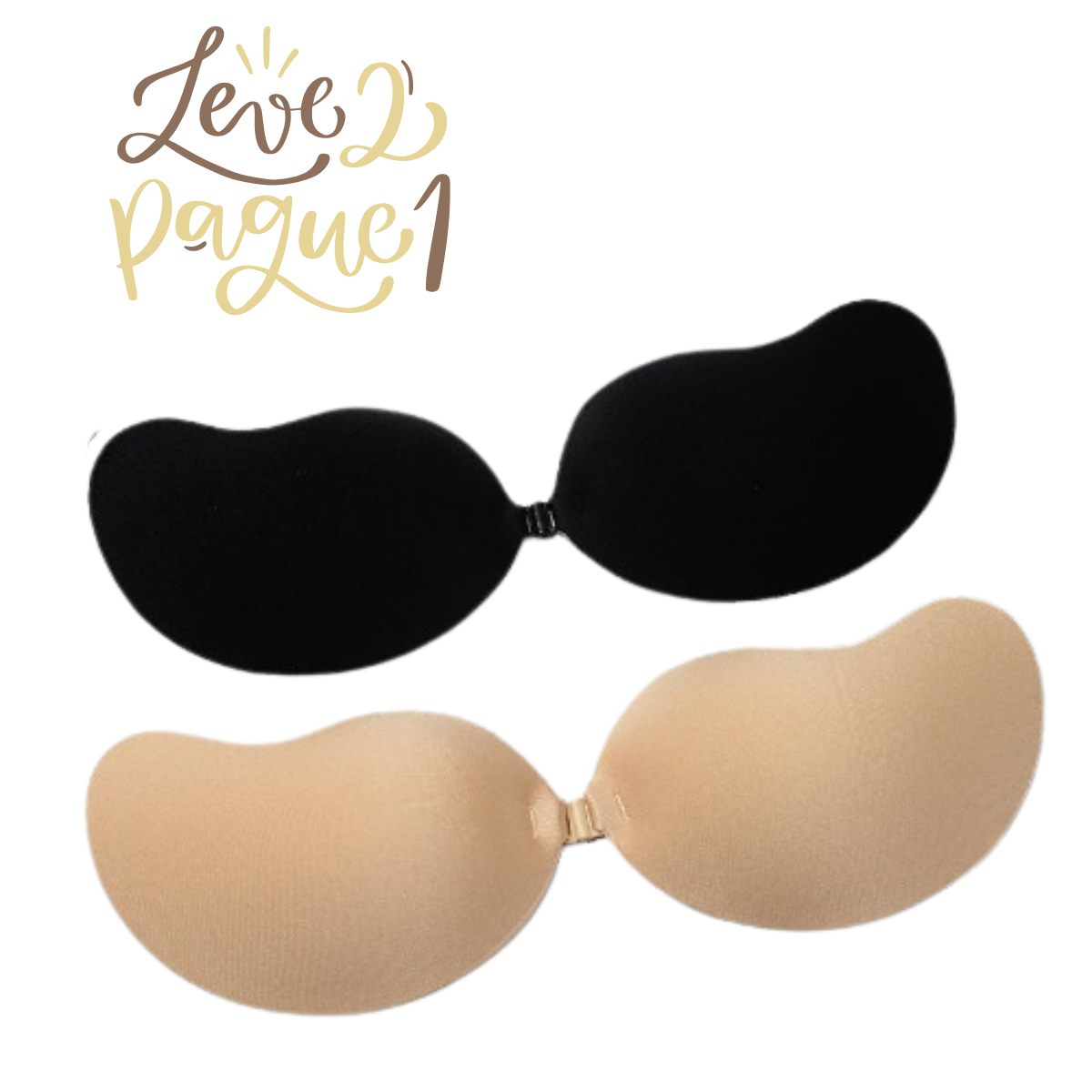 [COMPRE 1 LEVE 2] Sutiã Adesivo Silicone Invisível Push Up - Alto Colante