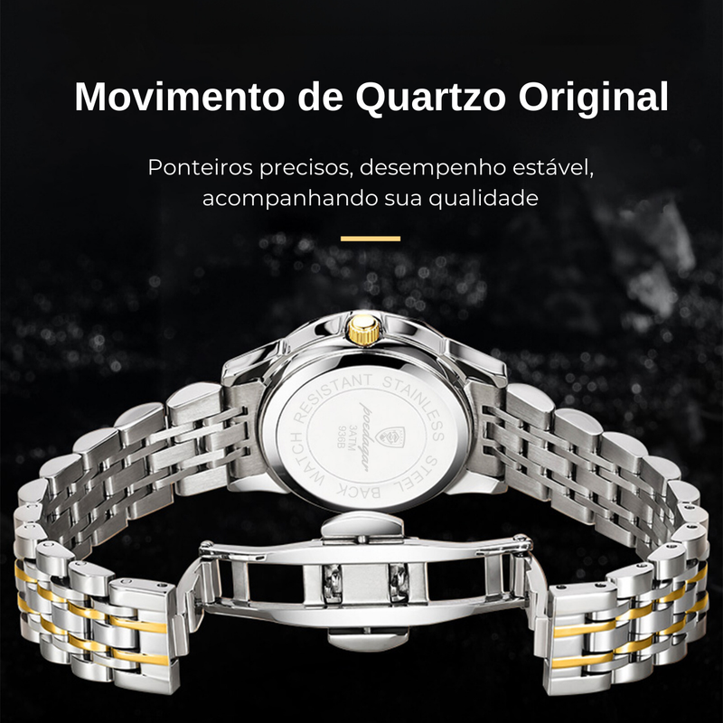 Relógio Poedagar Luxury Aço Masculino-Último Dia da Oferta