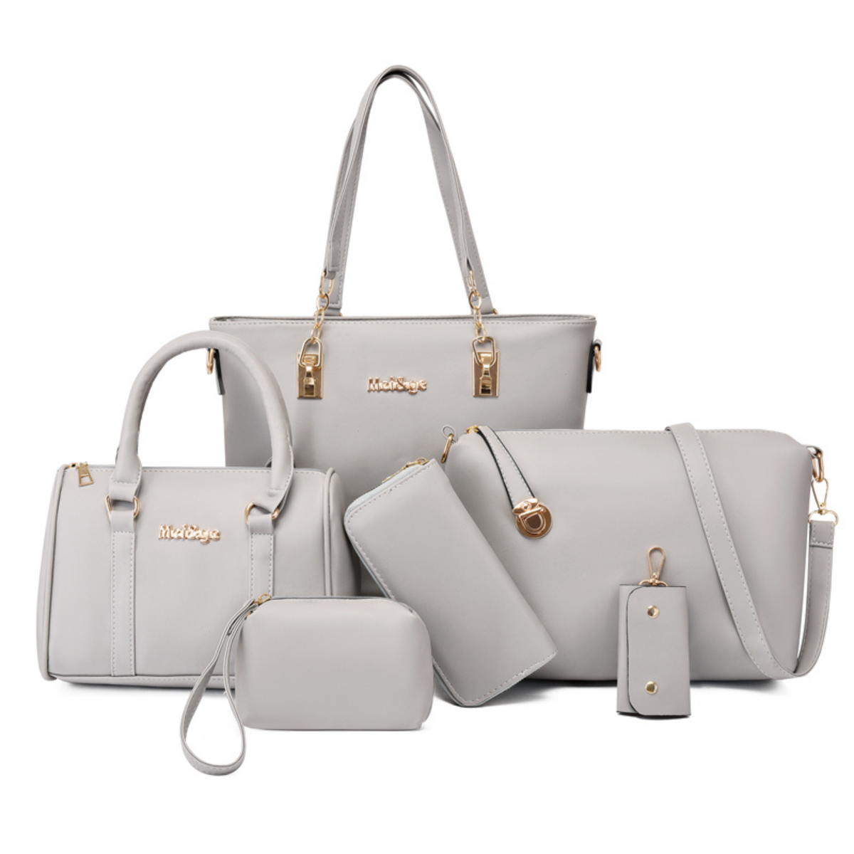 [COMPRE 1 LEVE 6] Bolsas de Couro Feminina Luxo Meiege – Conjunto Exclusivo Bolsa de Ombro, Transversal, Necessaire e Carteira