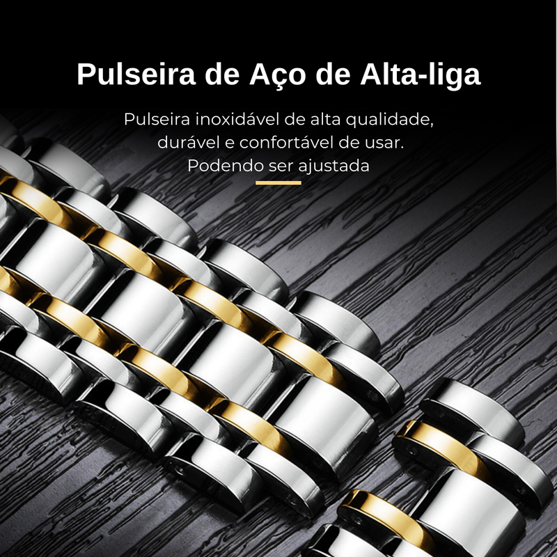 Relógio Poedagar Luxury Aço Masculino-Último Dia da Oferta