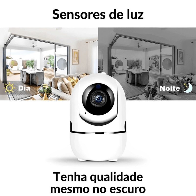 Câmera de Segurança Wifi  360° Ip Hd Bebê Idoso Pet 1080p