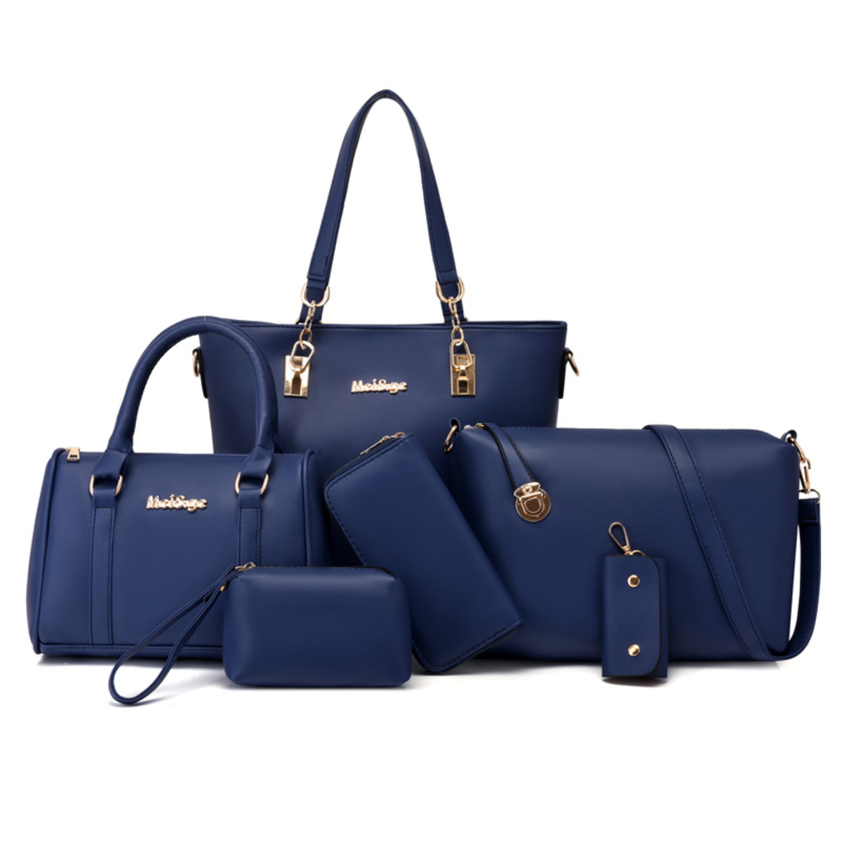 [COMPRE 1 LEVE 6] Bolsas de Couro Feminina Luxo Meiege – Conjunto Exclusivo Bolsa de Ombro, Transversal, Necessaire e Carteira