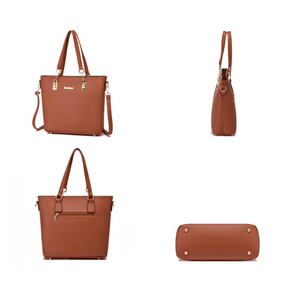 [COMPRE 1 LEVE 6] Bolsas de Couro Feminina Luxo Meiege – Conjunto Exclusivo Bolsa de Ombro, Transversal, Necessaire e Carteira
