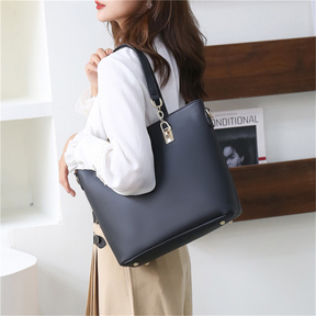 [COMPRE 1 LEVE 6] Bolsas de Couro Feminina Luxo Meiege – Conjunto Exclusivo Bolsa de Ombro, Transversal, Necessaire e Carteira