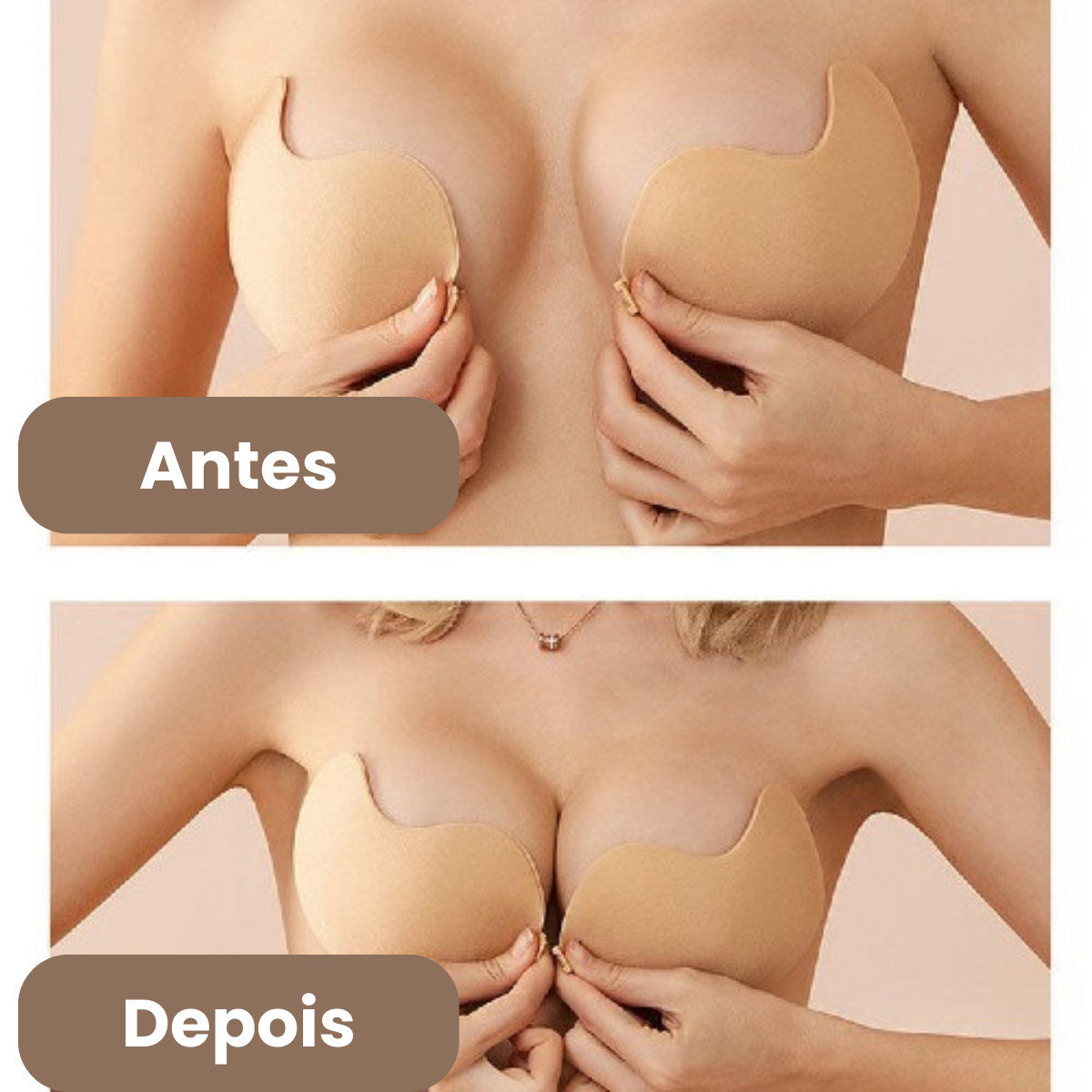 [COMPRE 1 LEVE 2] Sutiã Adesivo Silicone Invisível Push Up - Alto Colante