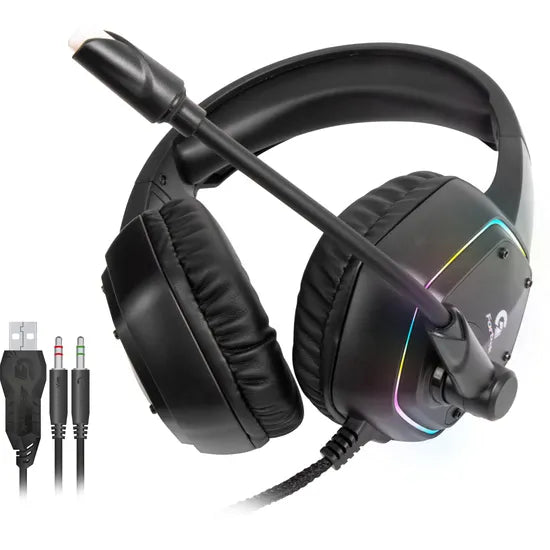 Headset Gamer Fortrek Blackfire Pc Ps4 Xbox Rgb+Adaptador P3