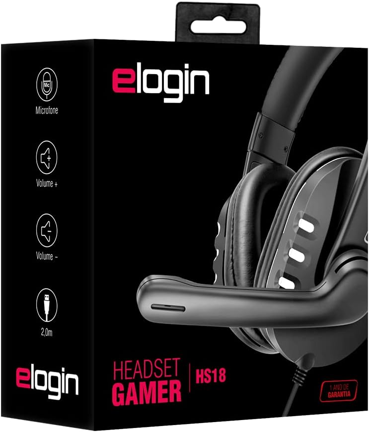 Headset Gamer Elogin HS18 - Com Microfone